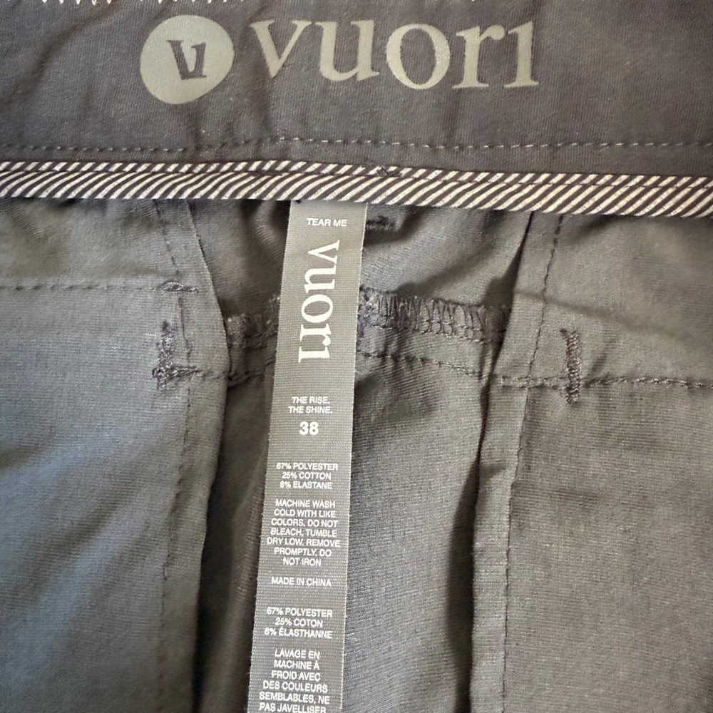 Vuori Mens 38 Gray Stretch Performance Travel Golf Pants Business Casual - Picture 4 of 9